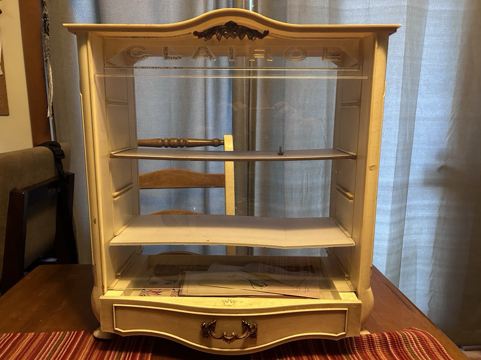 Vintage Advertising Clairol Cosmetics Display Cabinet 20.5” With Color Charts
