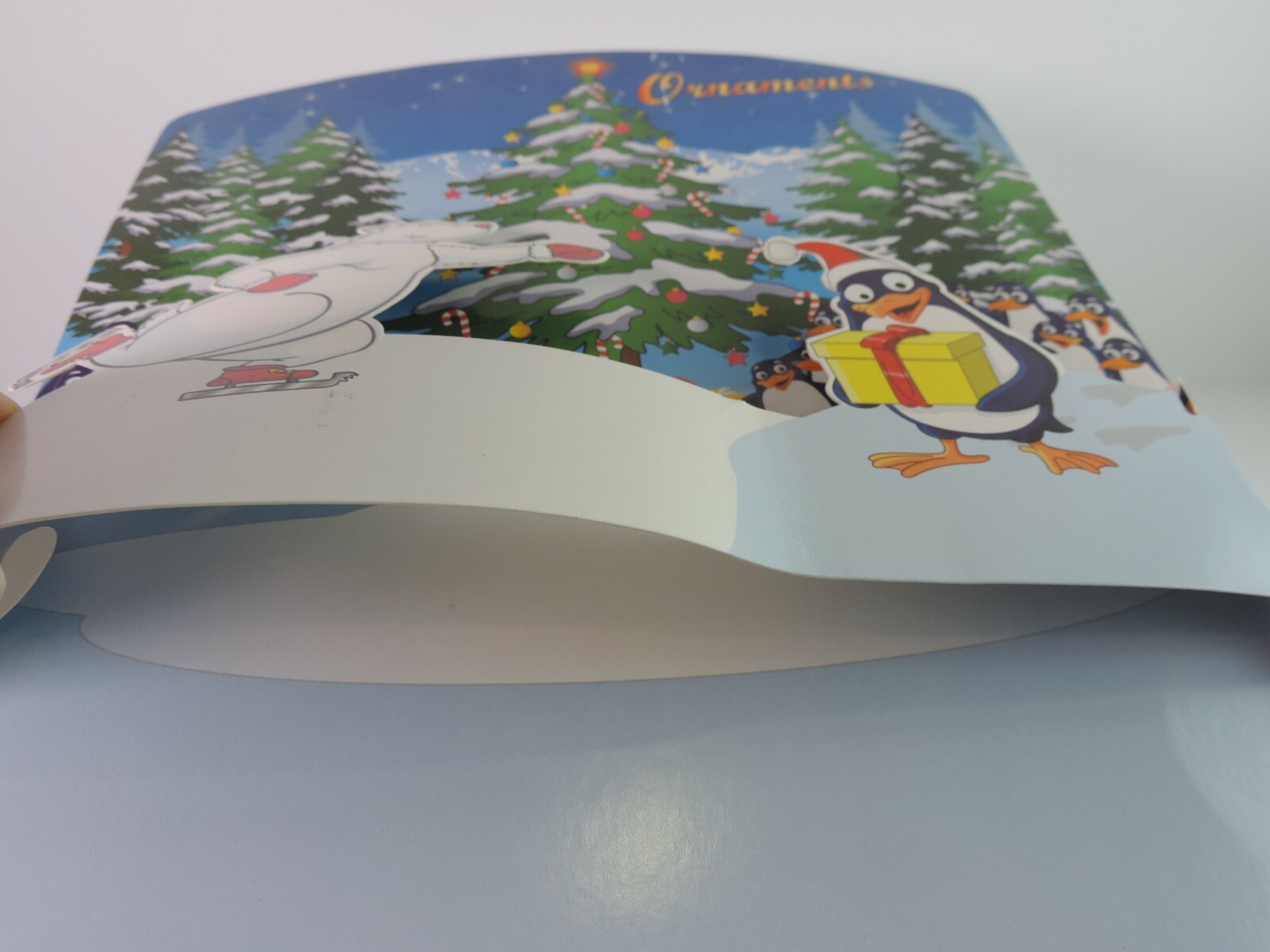 Store Advertising Display Ornaments Christmas Tree Polar Bear Penguins Vtg