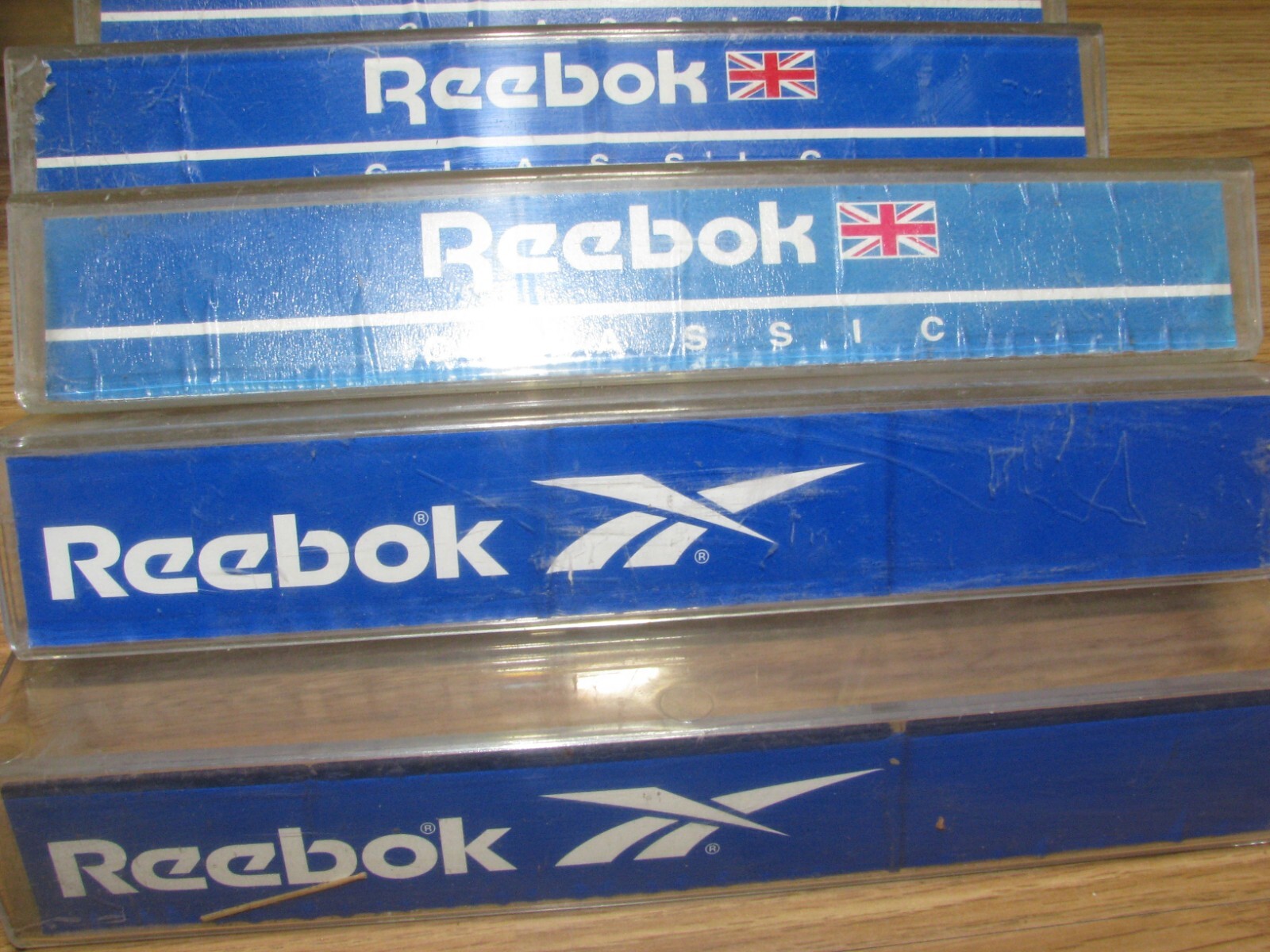 Vintage Slat Wall Display Shoe Shelf Reebok Lot of 12