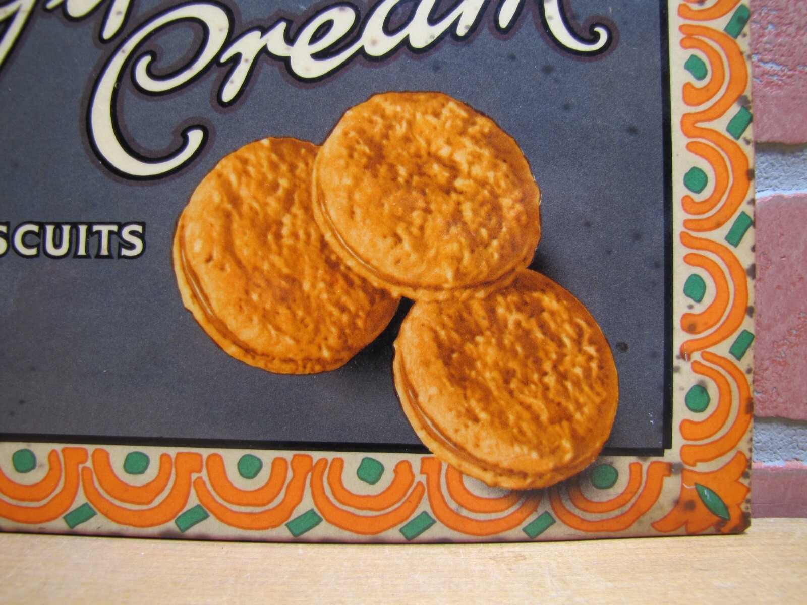 MACFARLANE LANG’S GIPSY CREAM BISCUITS Anique Advertising Sign TOC Country Store
