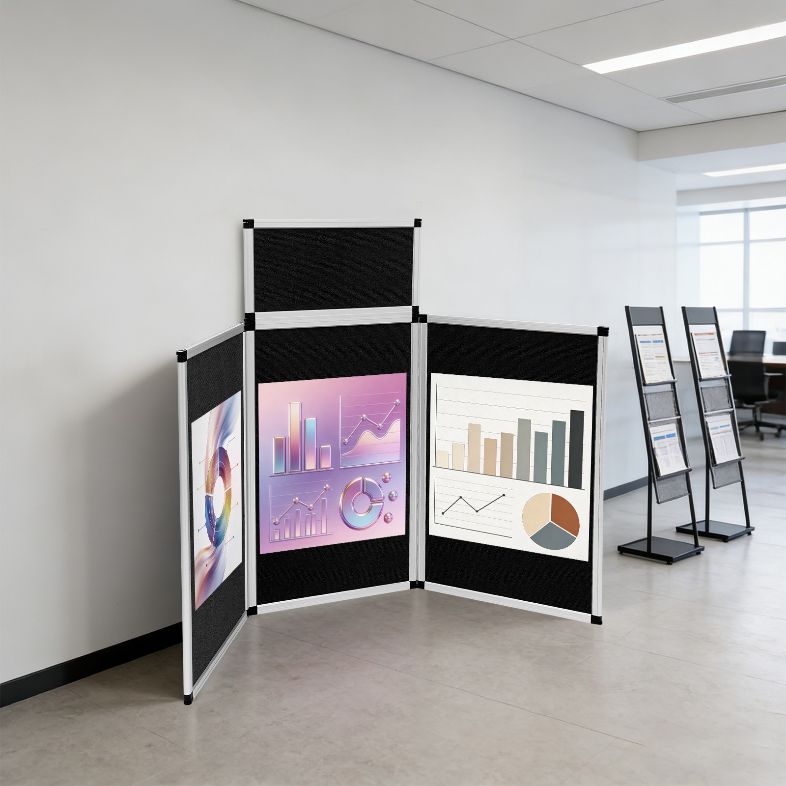 Folding Trade Show Presentation Board, Trifold Poster Display Board