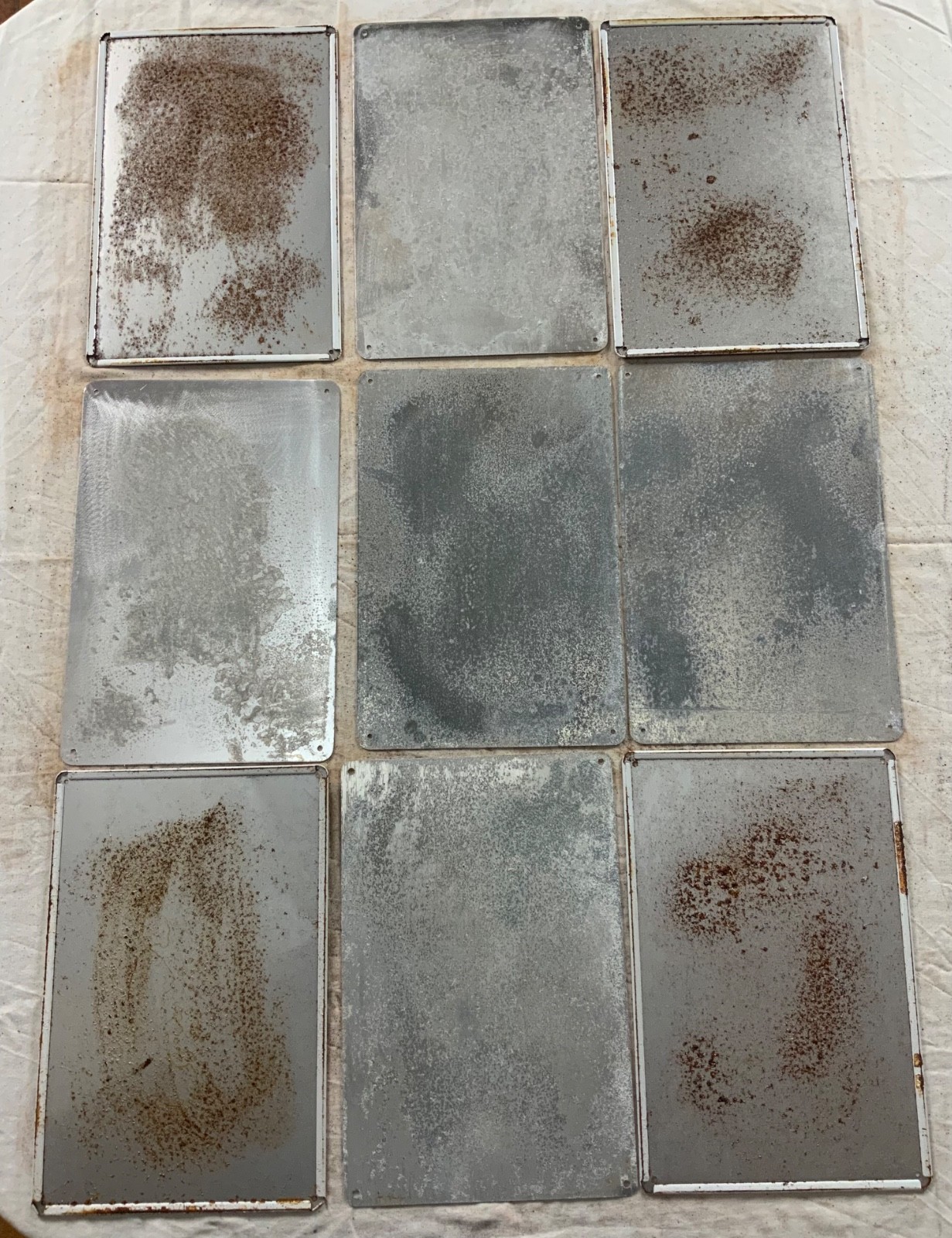 Metal plates No.9 plates, cm 20×30