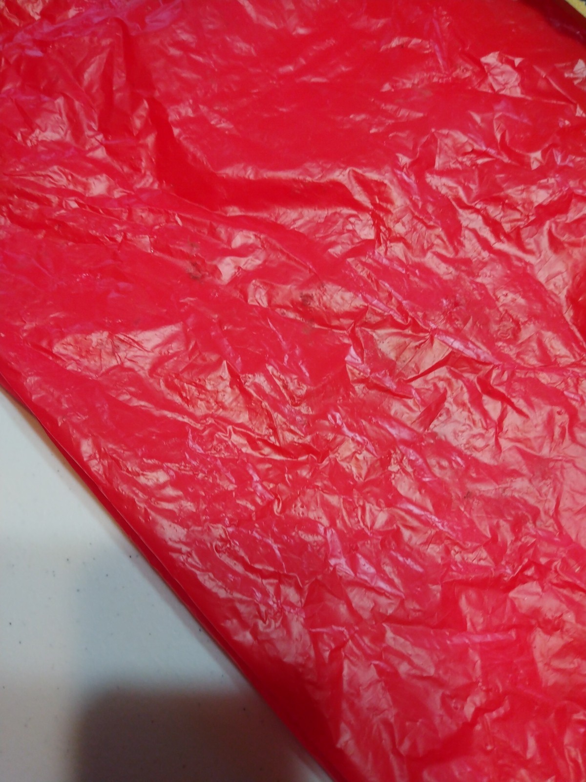 Huge Used Vintage Red Johnny’s Toys Latonia Kentucky Shopping Bag