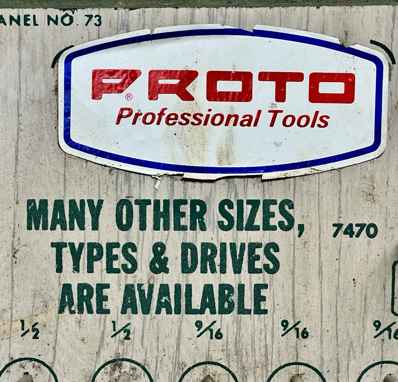 Vintage Logo Proto Tools Dealer Hardware Store Sockets Tool Display Rack No 73