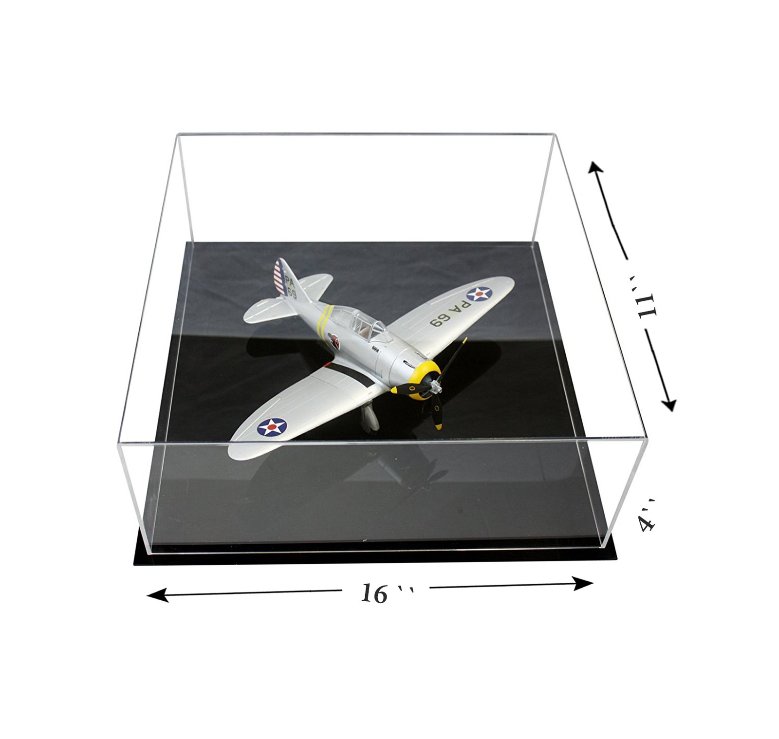 Deluxe Clear Acrylic Model Plane Display Case (A029-A)