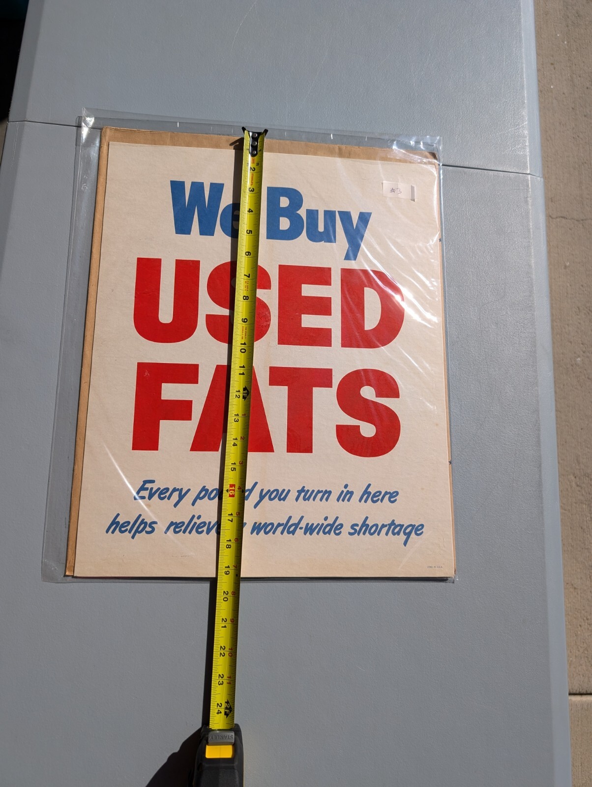 WW2 cardboard countertop display, new old stock with shipping We buy used fats 3
