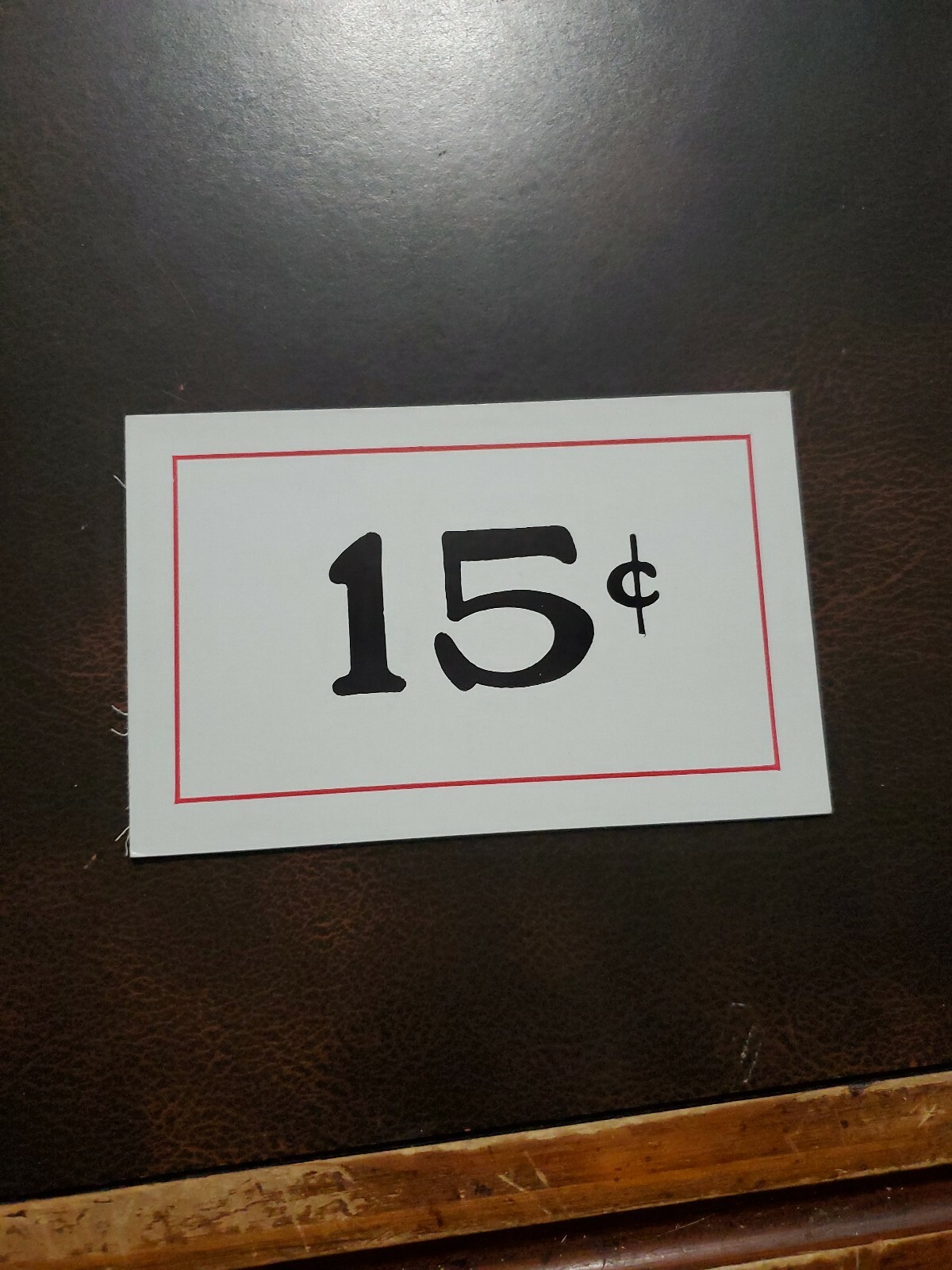 Vintage 15c Double Sided 1940s unmarked WOOLWORTH’S Store Sign 3.5 x 5.5