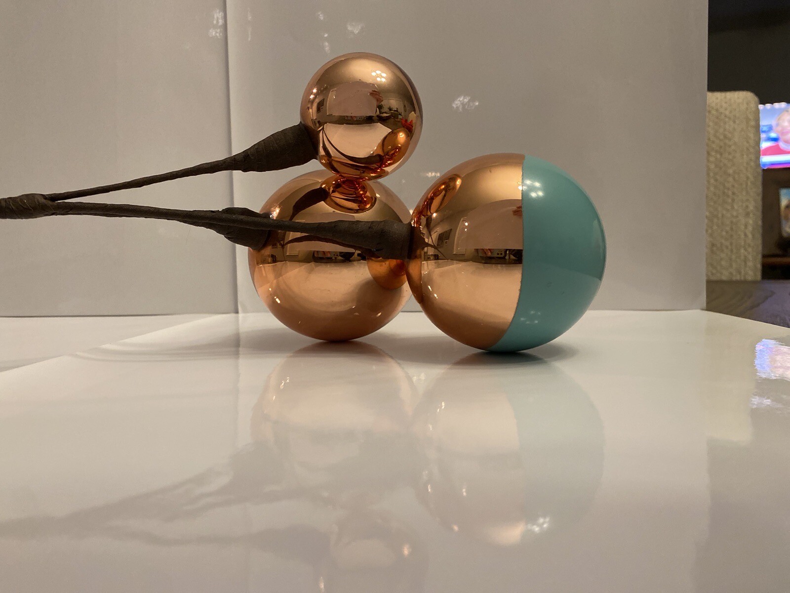 Tiffany&Co Blue and Rose Gold Store Display Ornaments RARE