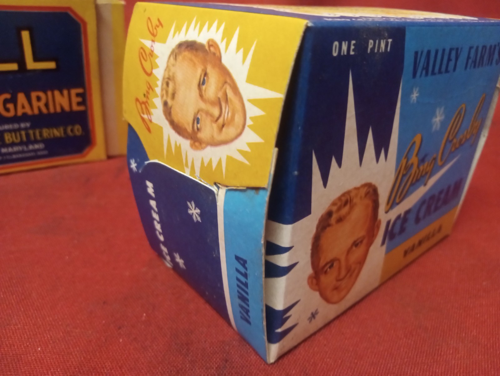 Lot Of 3 Early Rare Antique Vintage Waxed Butter Ice Cream Boxs NUTT ALL Bing