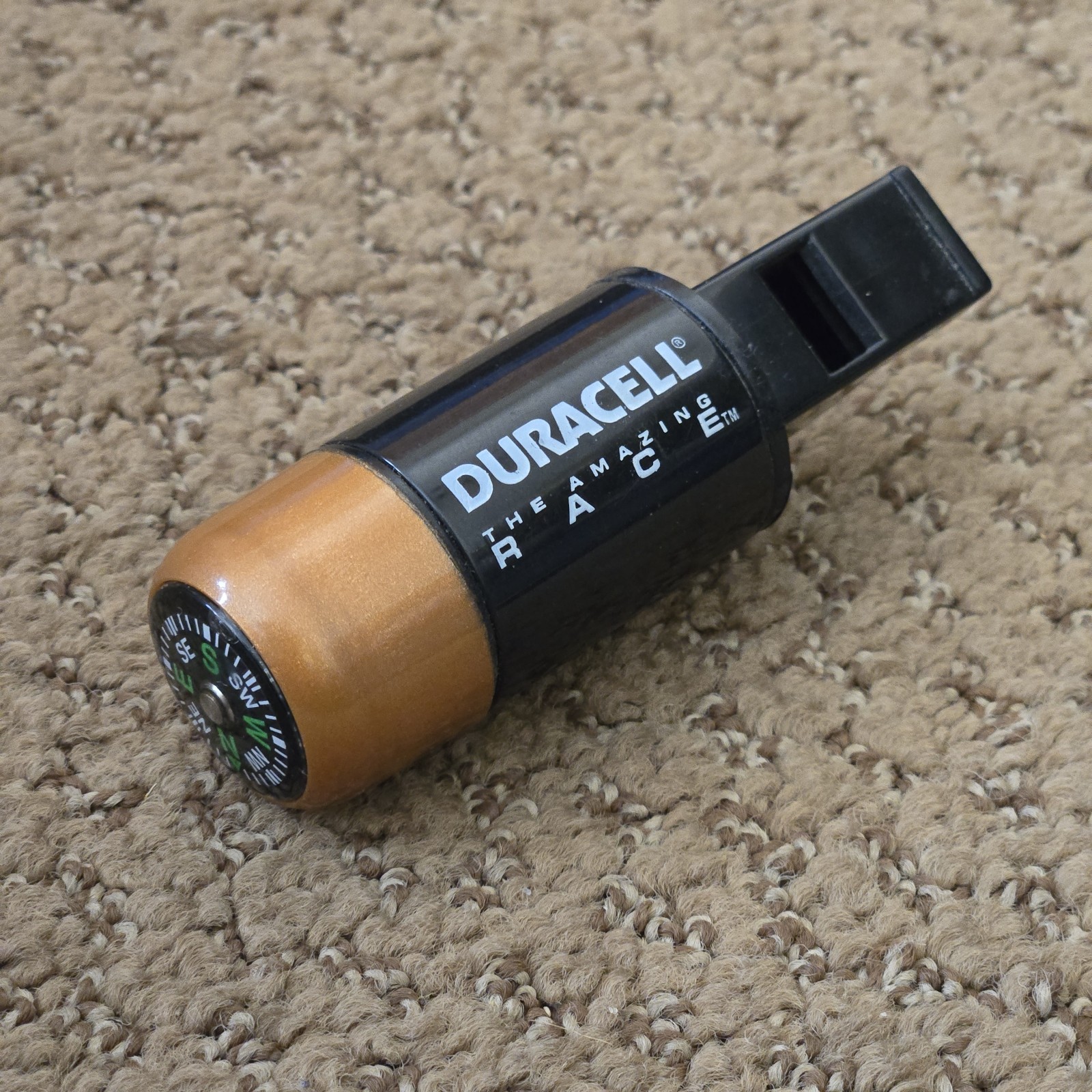 Duracell Batteries Promo THE AMAZING RACE Compass Whistle 2005 made in China Vtg