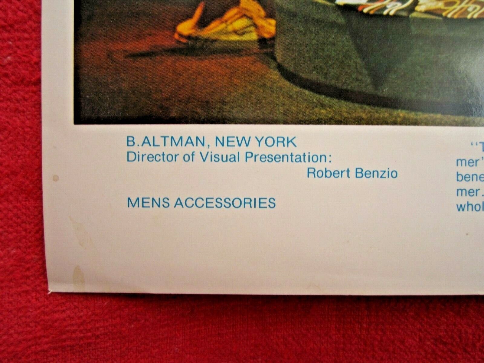 1975 B. ALTMAN, NEW YORK STORE WINDOW DISPLAY OLD FANS PHOTOGRAPH PRINT #413