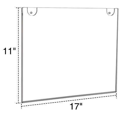 NIUBEE Acrylic Sign Holder 11×17 Horizontal, Clear Poster Picture Frames *5pack*