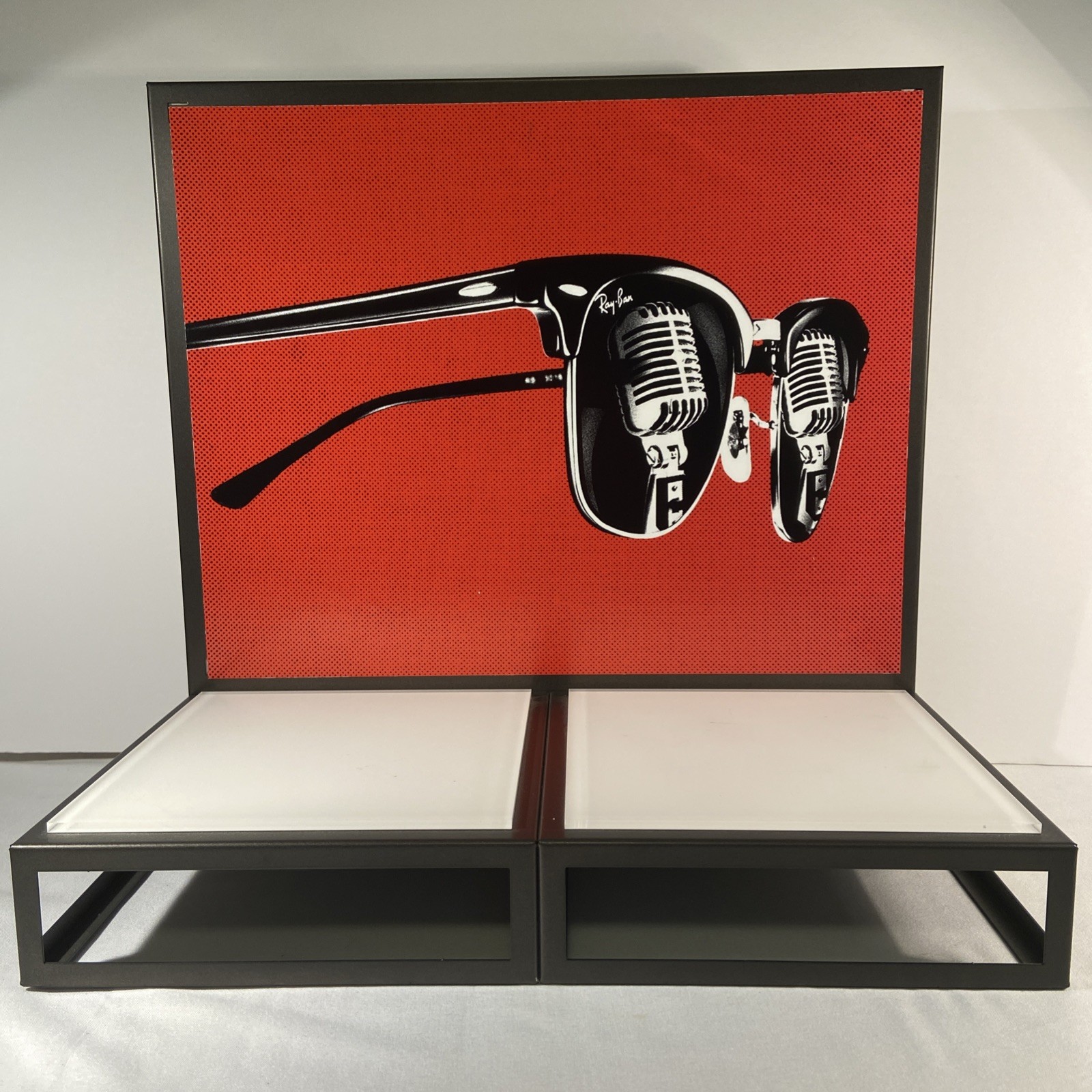 Ray-Ban Sunglasses Advertising Display Logo Sign Point Of Sale 15″x14” Man Cave