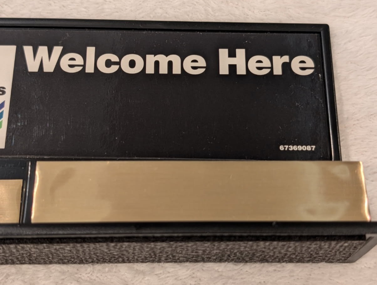 American Express Welcome Here Counter Display Sign 7″ Amex – with original bag