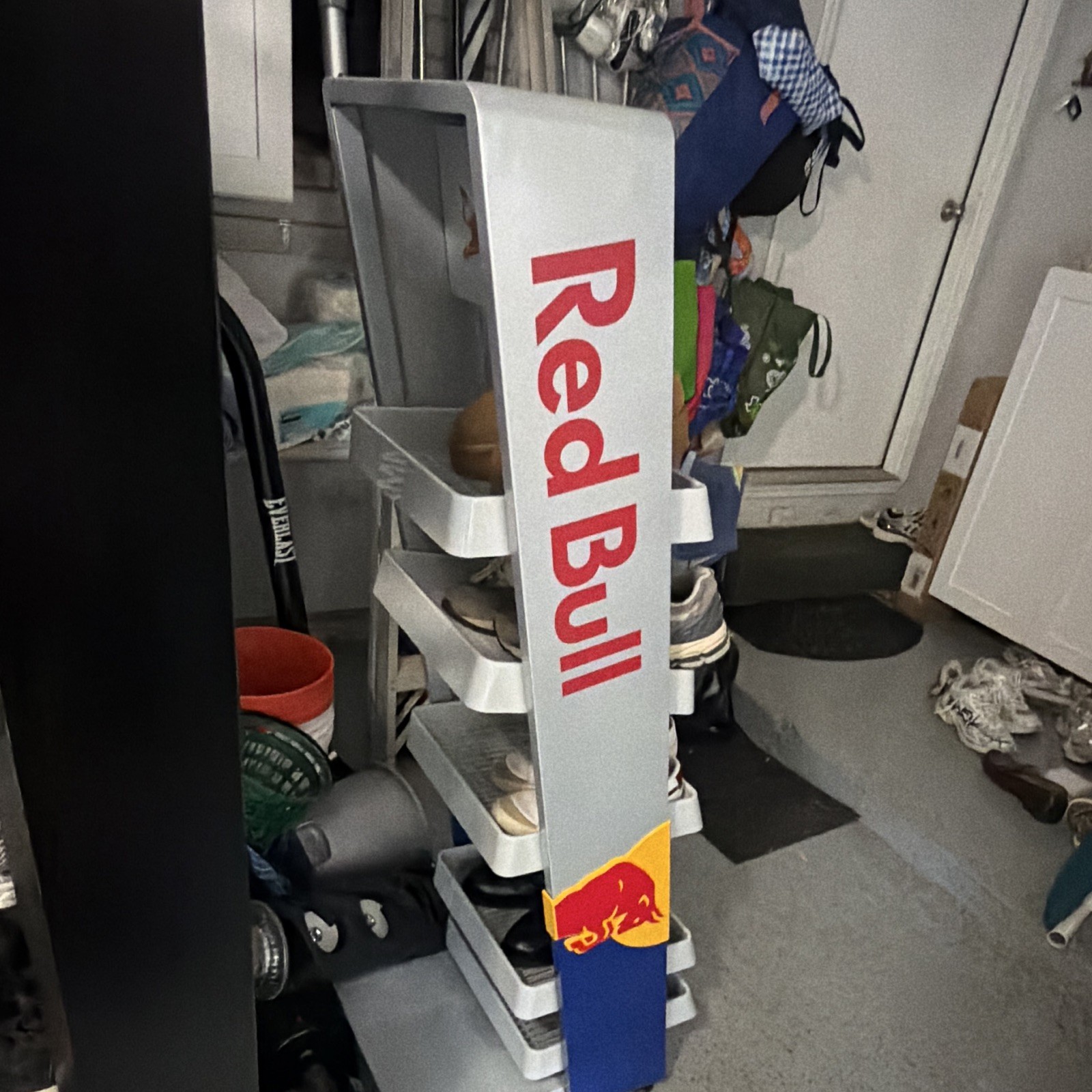 Red Bull Store Display Rack Floor Stand Merchandising Display White Blue Red