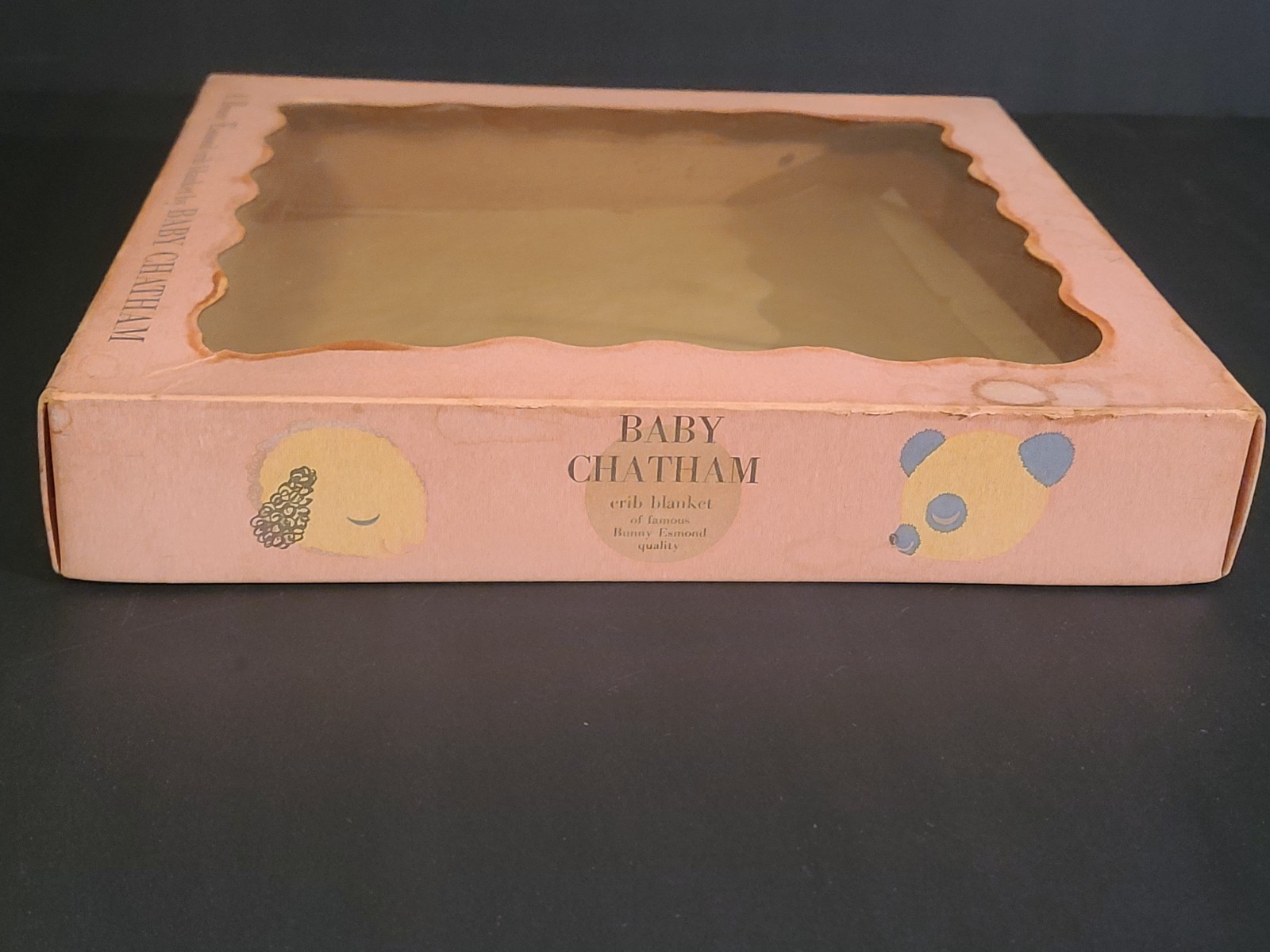 EMPTY BOX ONLY Vintage Baby Chatham Crib Blanket Advertising Display EMPTY BOX