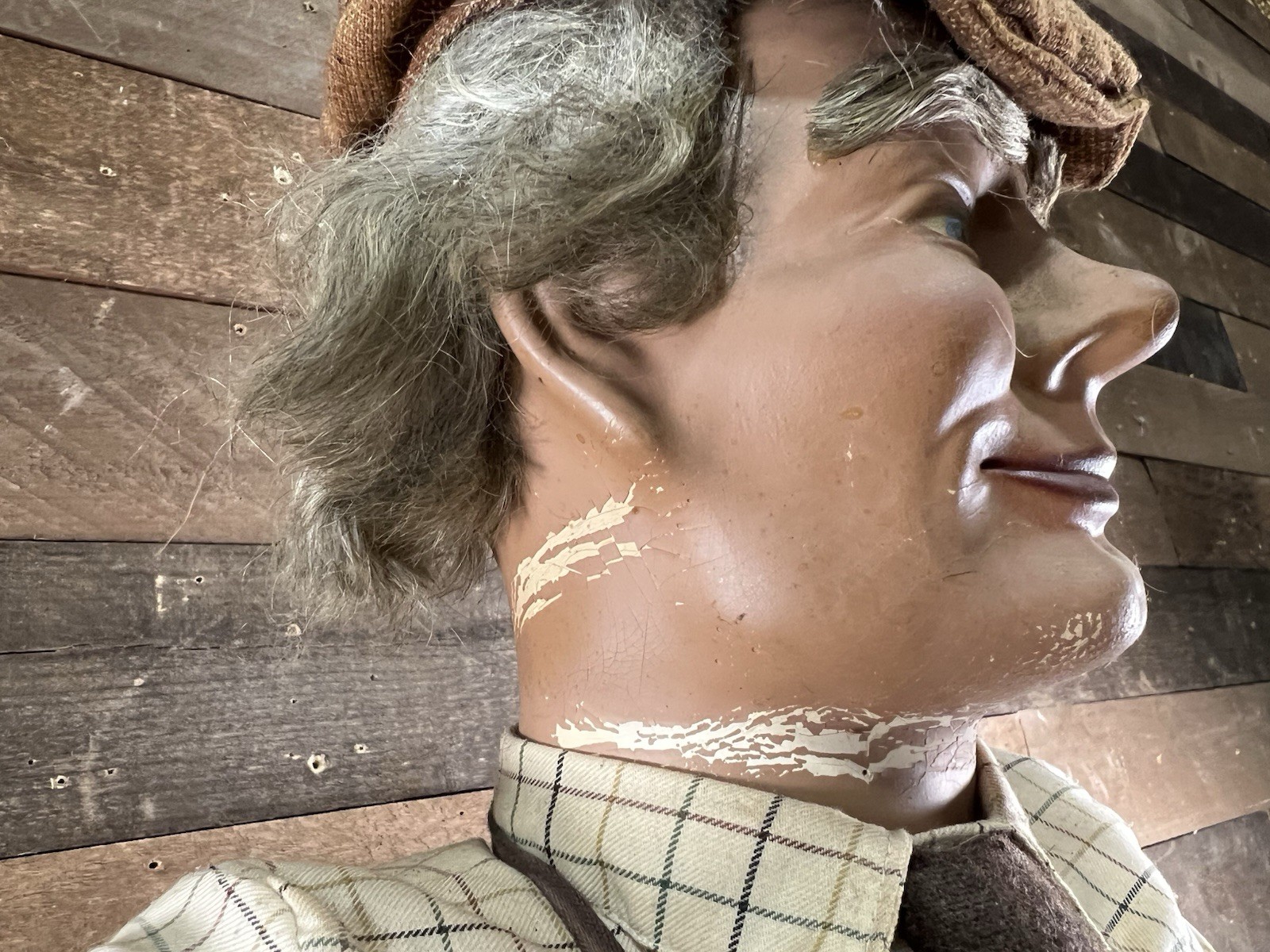 Vintage Automaton Animated Cobbler Window Store Display Figure WORKING