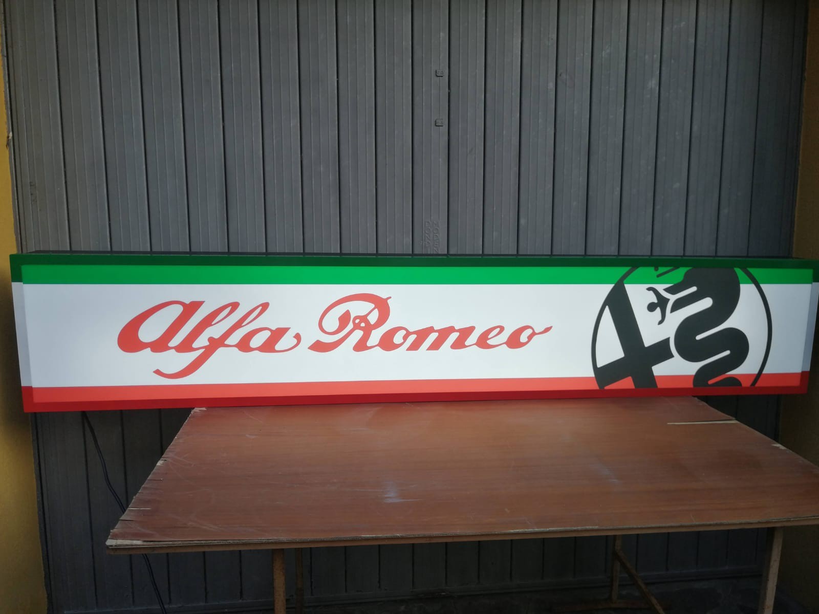 light sign ALFA ROMEO metal box 2mt