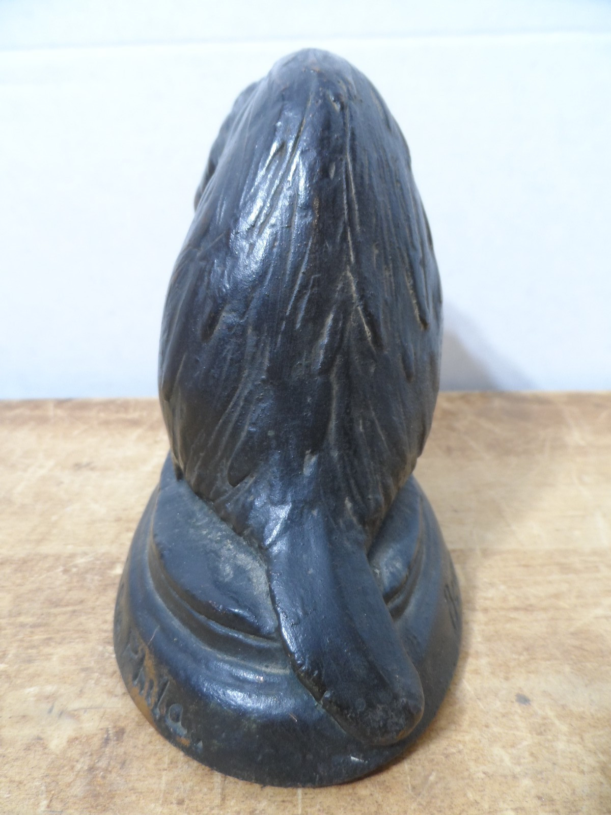 BEAVER COAL Original Old Bronze Clad Advertising Statue Store Display Sign Phila