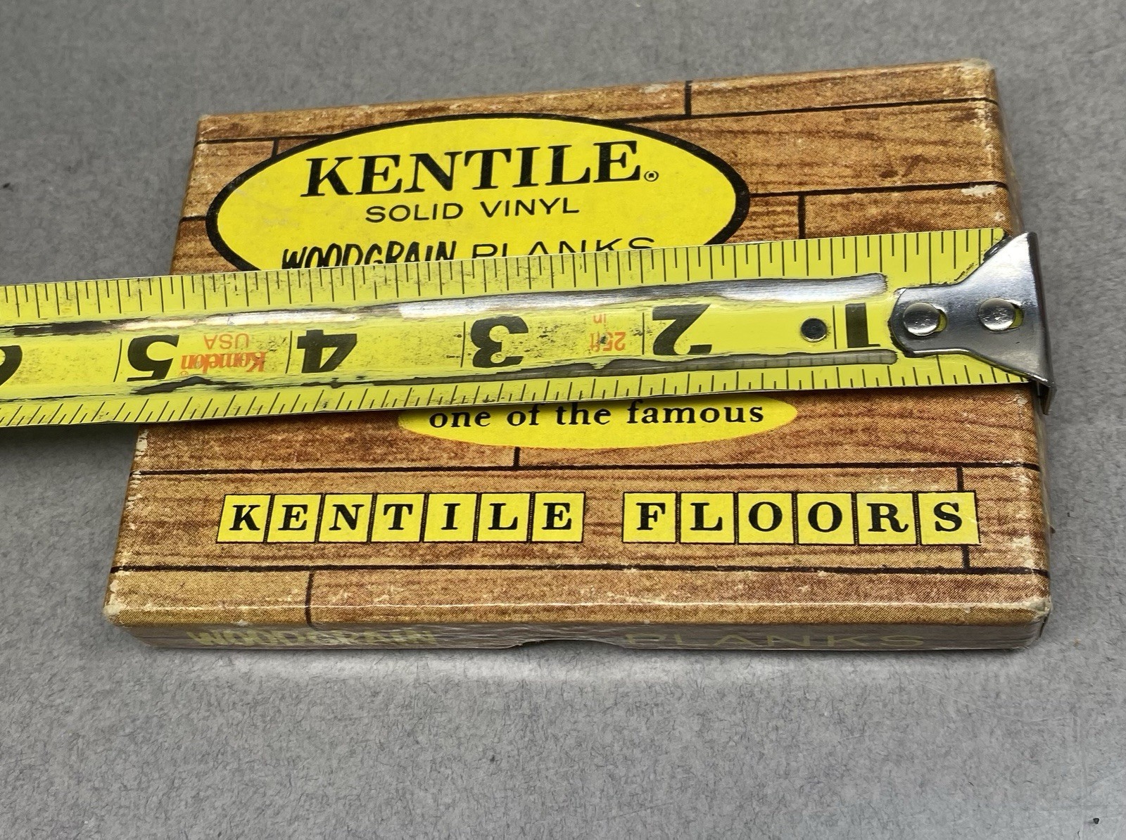Vintage Kentile Vinyl Wood Grain Plank Tile Salesman Sample