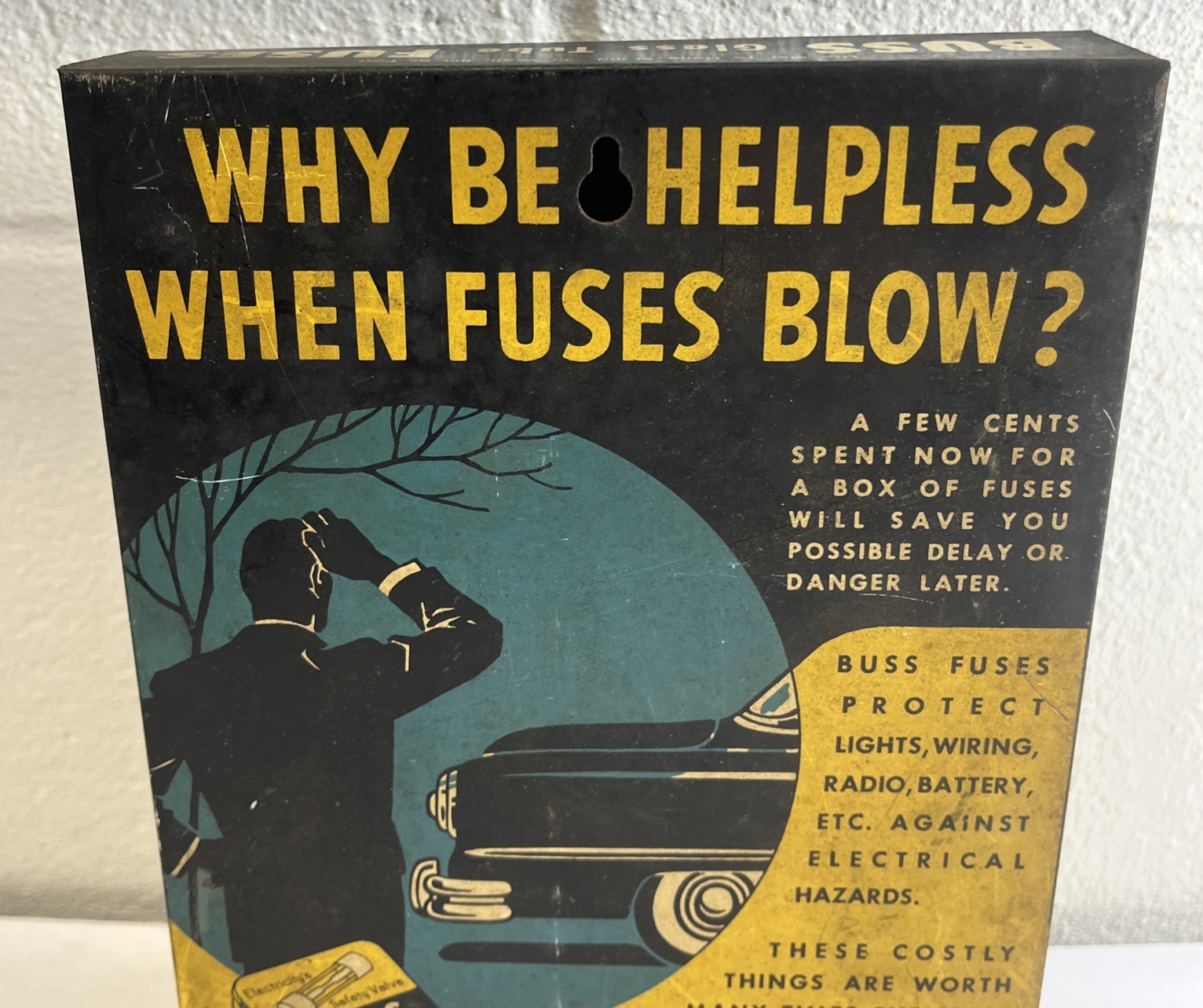 Vintage Buss Fuse Glass Tube Display Rack With A Lot Of Fuses Original No Rust