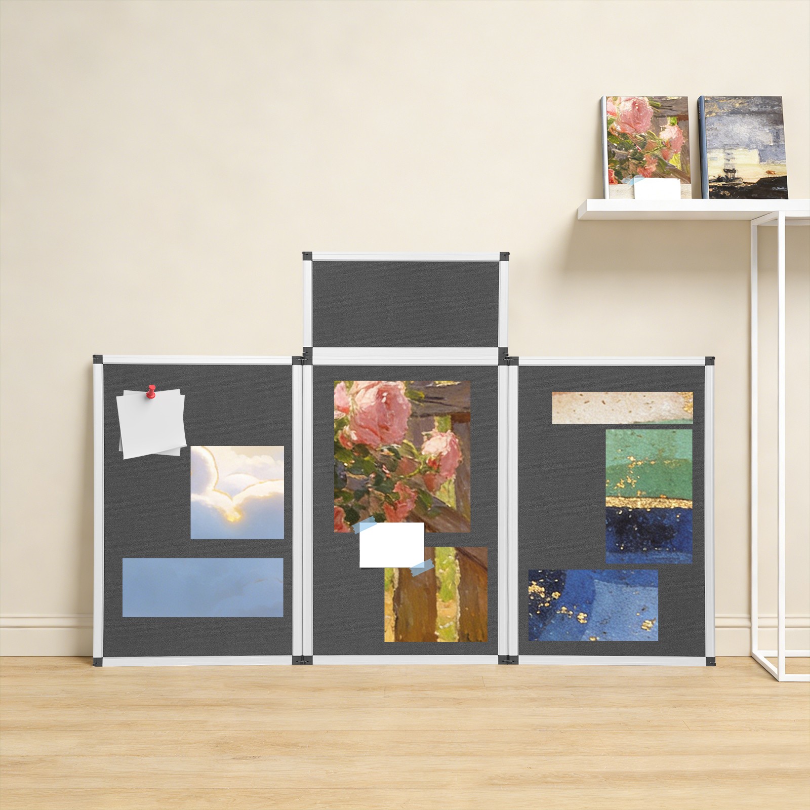 Modern Trifold Poster Display Board 3+1 Folding Display Board with Carry Bag