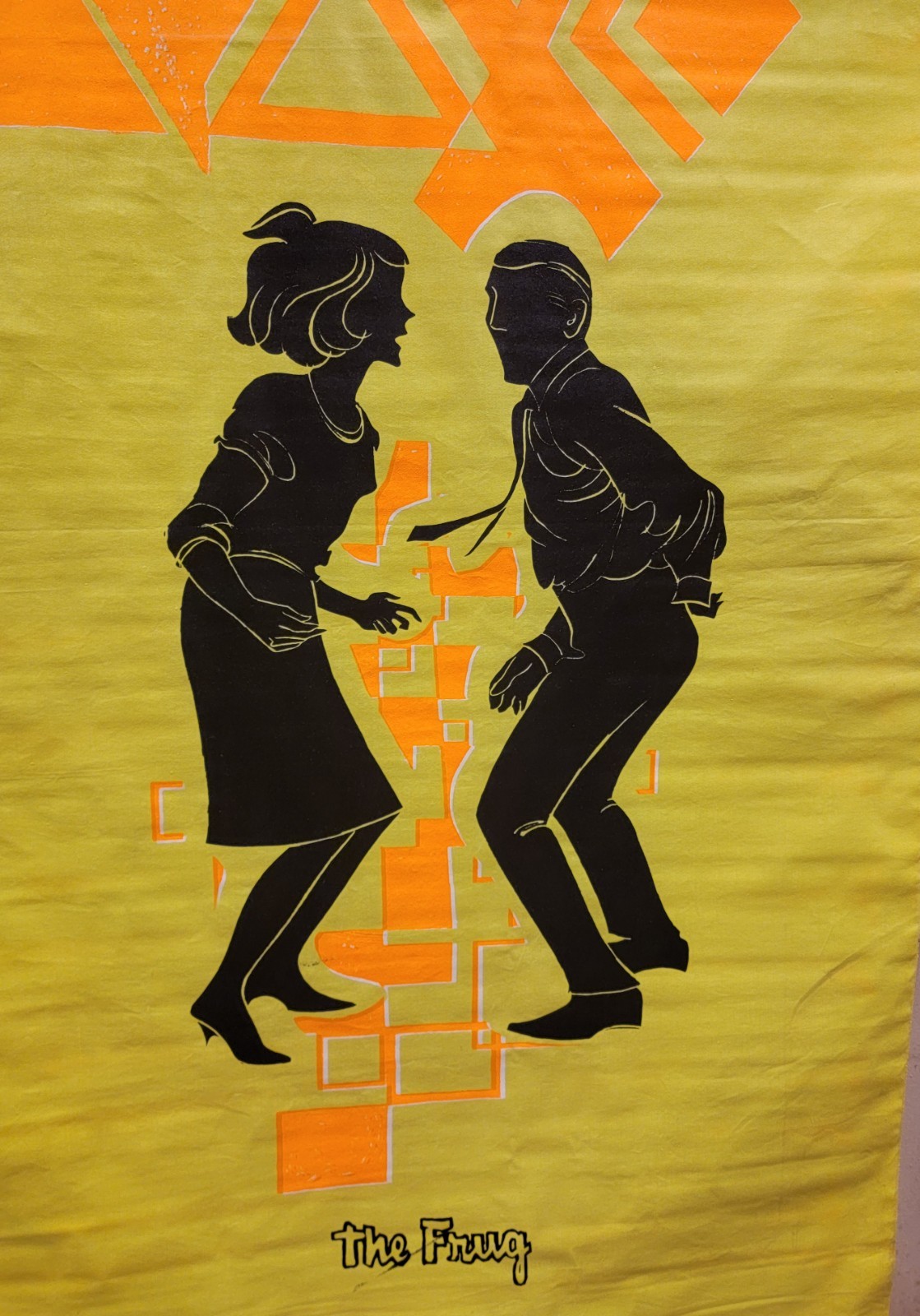 Vintage 1960s MOD The FRUG dance Clothing LARGE Store Display Sign 6ft Banner