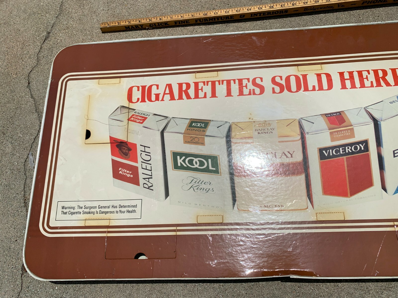 VTG Barclay Cigarette The Pleasure Is Back Clock Sign Store Display Rare 19×42″