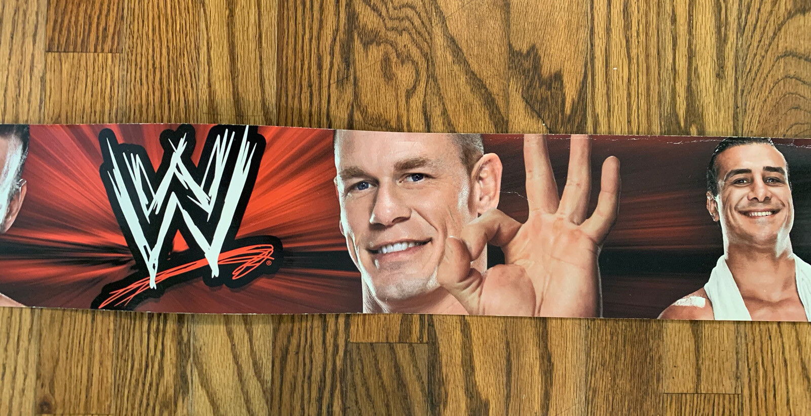 Toys R Us WWE Store Display Strip Shelf Talker 48” X 5 1/4” Cena Bryan CM Punk