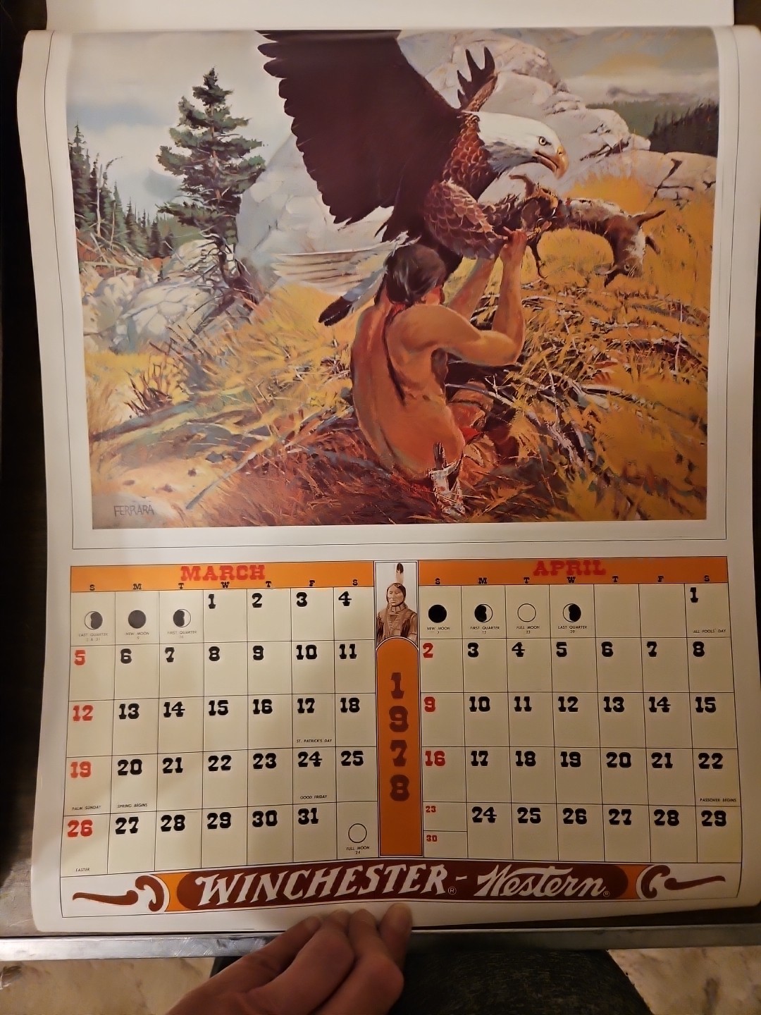 1978 Vintage Winchester Western Collection Buffalo Bill’s Adventures Calender