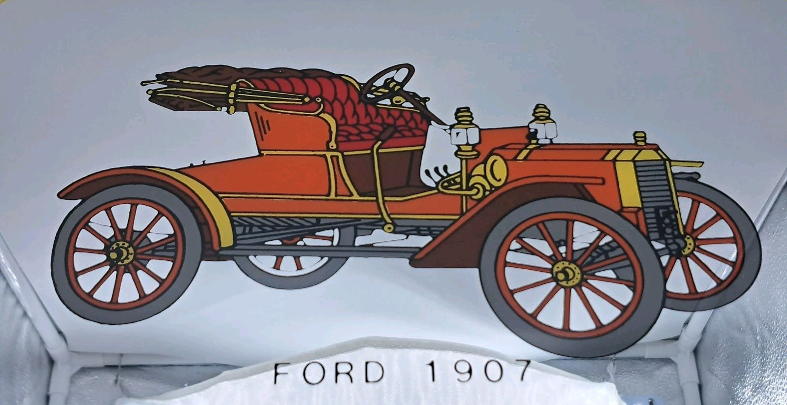 MIRROR ADVERTISING FRAME/FRAME-FORD 1907 VINTAGE CAR/OLD CAR-VINTAGE