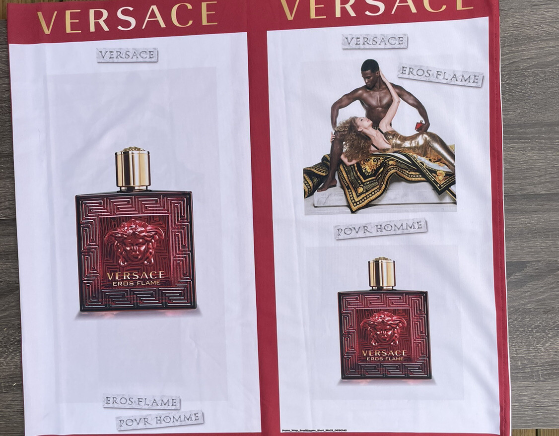 Versace Banner Fabric Display Eros Flame Pour Homme