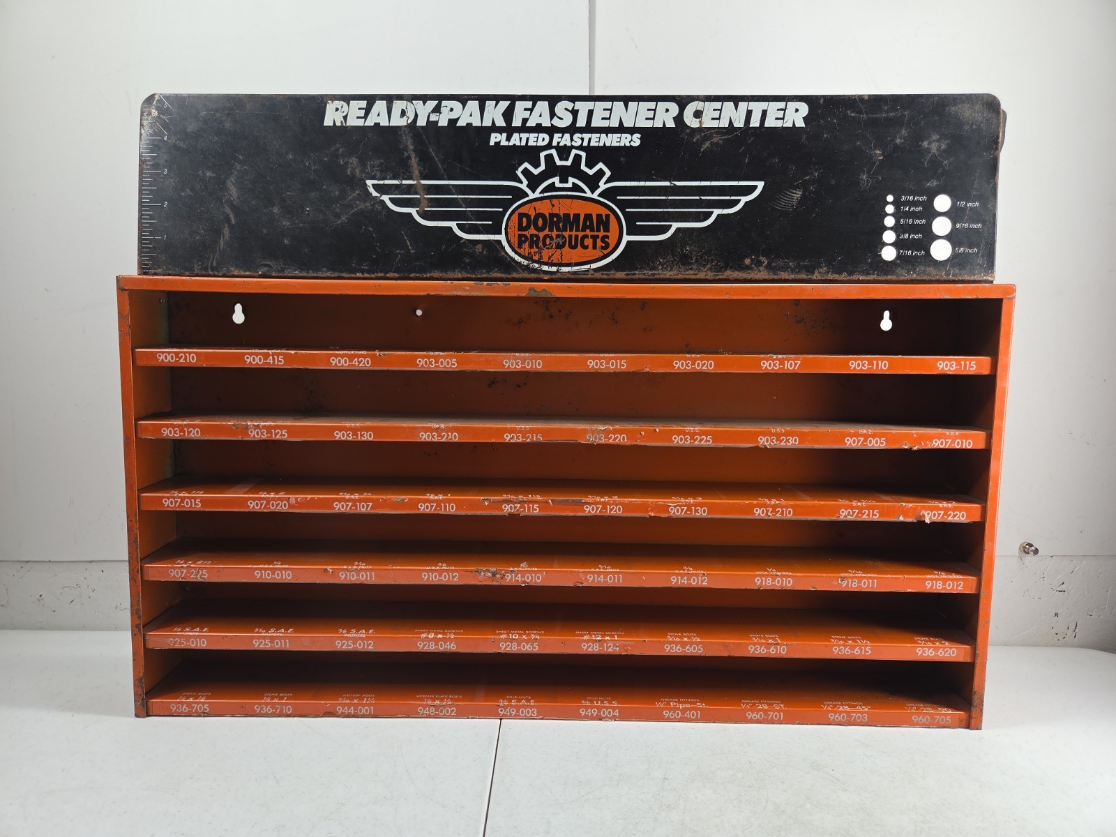 Dorman Ready Pak Fastener Vintage Gas Station Cabinet Wall Mount Display Empty