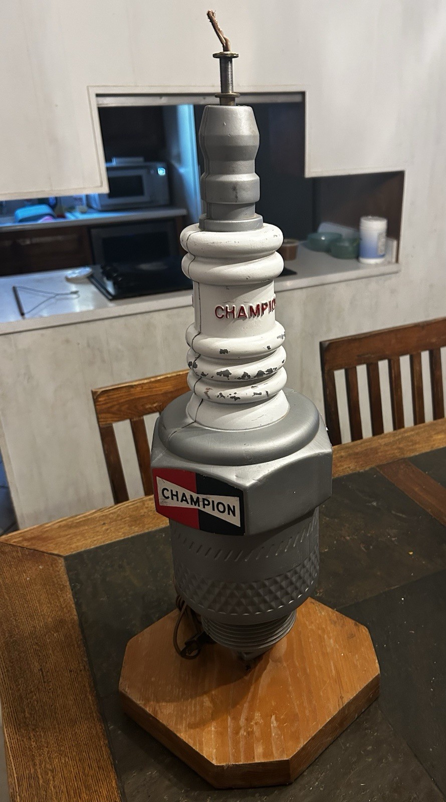Vintage Champion Spark Plug Store Display Lamp Conversion 1960’s