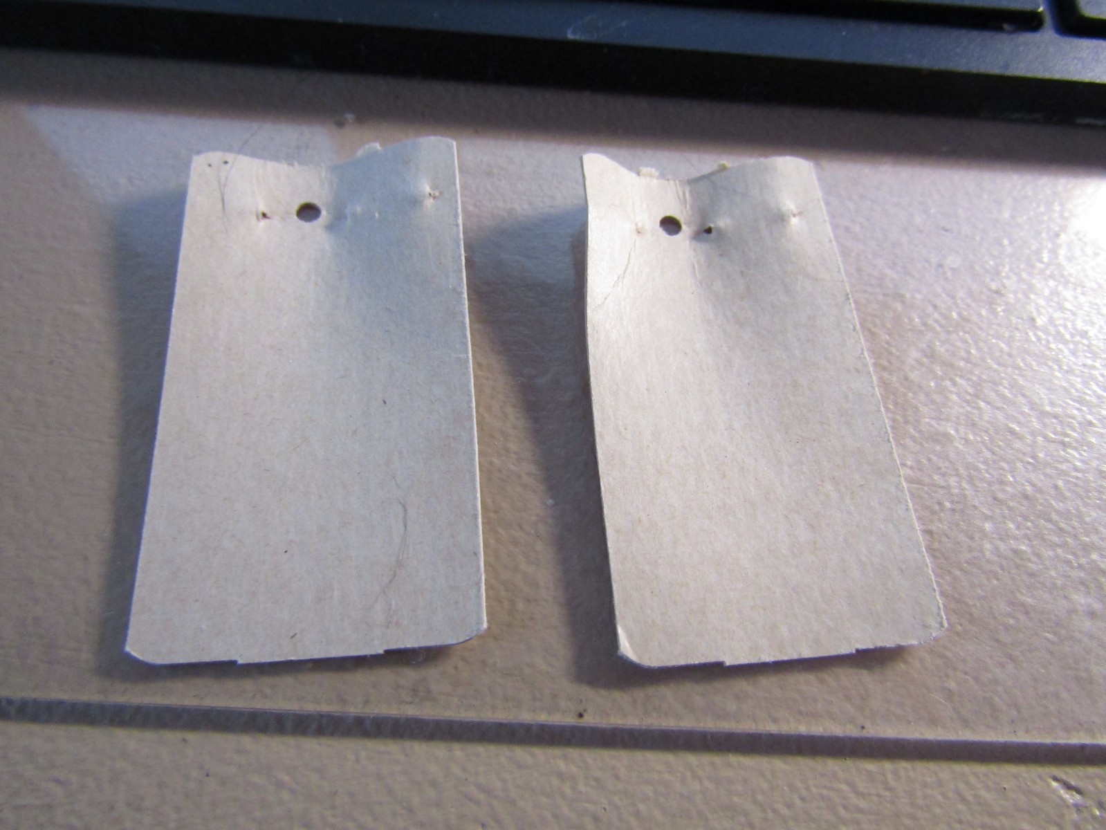 Nichols Department Store White Paper Fabric Price Tags 25 Cents Set of 2