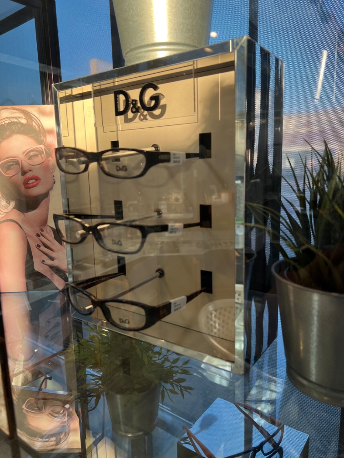 DOLCE & GABBANA DISPLAY D&G LOGO EYEGLASS SUNGLASS 3 PIECE DISPLAY