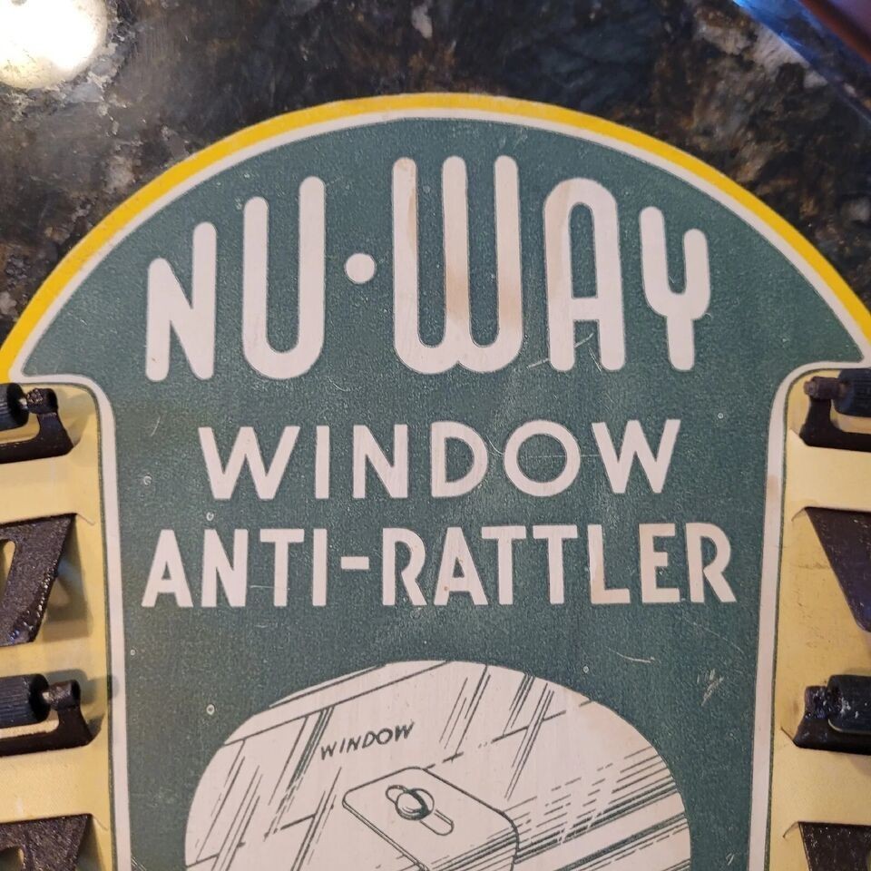 Antique Nu-Way Anti Rattler Window General Store Display Vintage