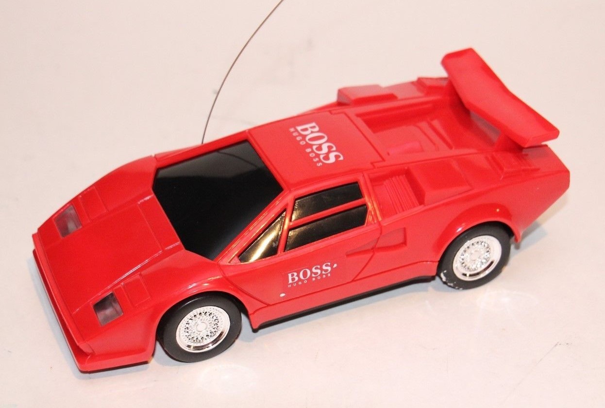 HUGO BOSS REMOTE CONTROL SPORTS CAR ORIGINAL BOX LAMBORGHINI VINTAGE ADVERTISING