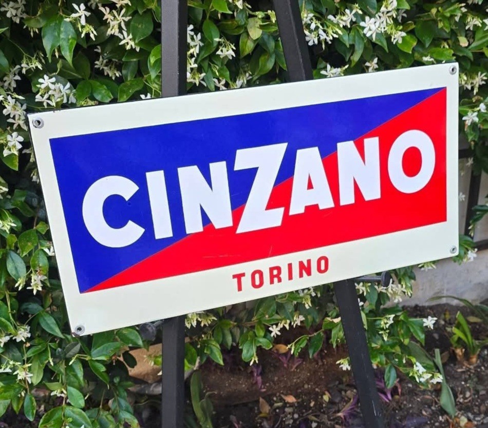 Cinzano Torino Enamel Table Sign