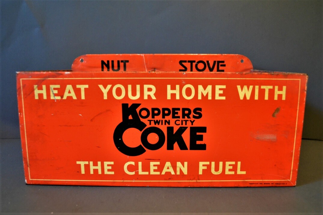 Vintage KOPPERS TWIN CITY COKE Store Display Box Sign