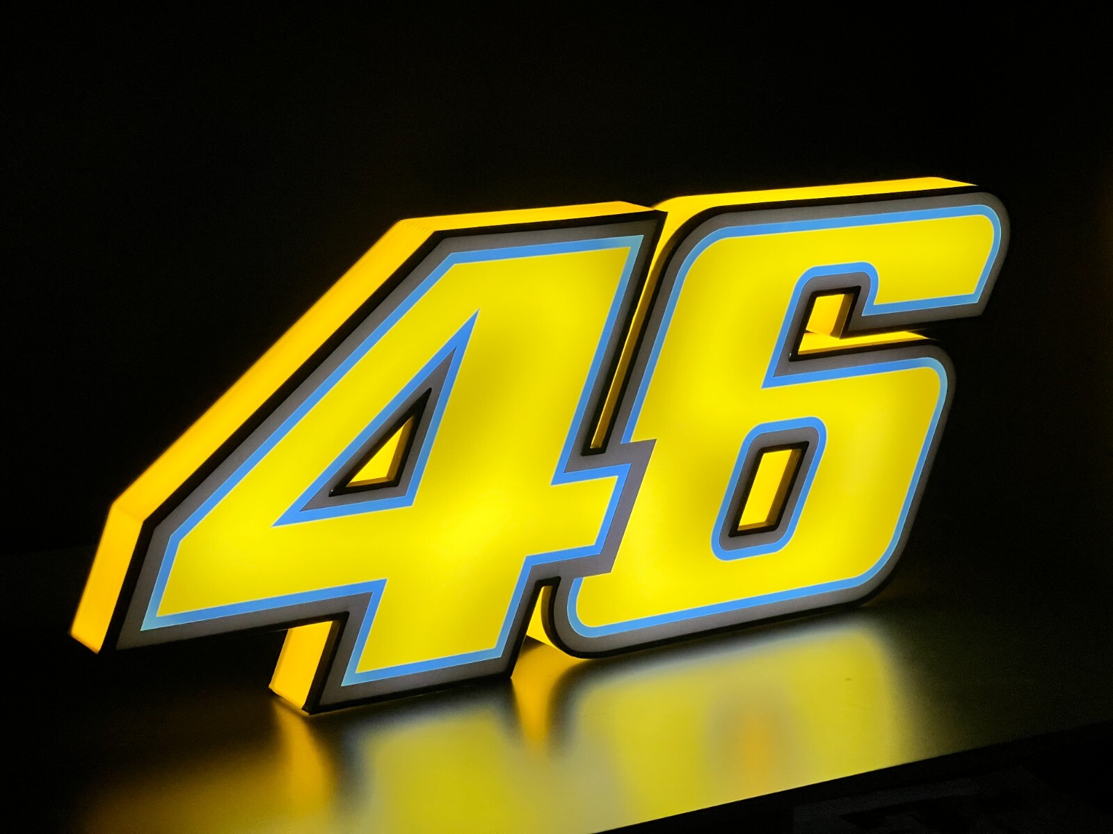 Valentino Rossi Insegna targa luminosa moto gp lighted sign led 46 logo