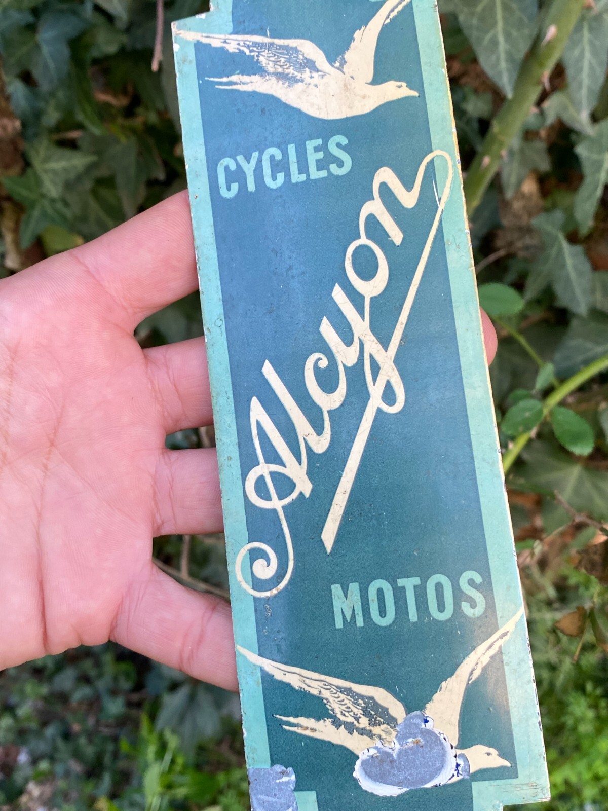 Rare Enamel Plaque Cycles ALCYON & Motos & Paris & Ancienne & France