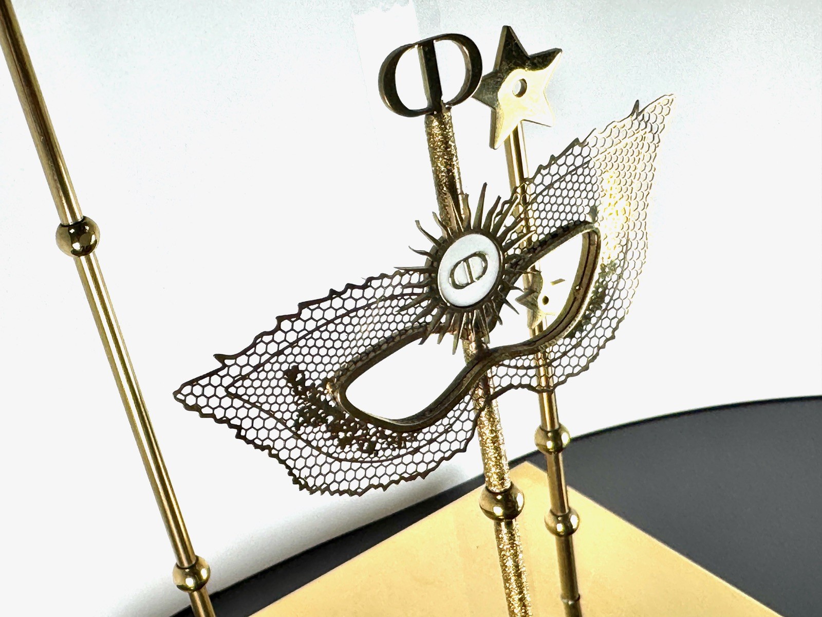 Christian Dior 2024 Christmas Shop Window Display – Mask with Stars Gold Rare!!!