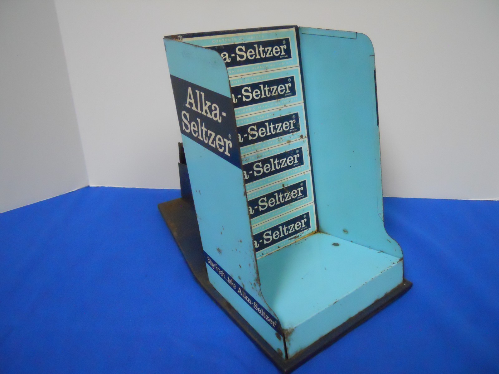 Vintage ALKA-SELTZER Counter Display w Tape Dispenser General/Country/Drug Store