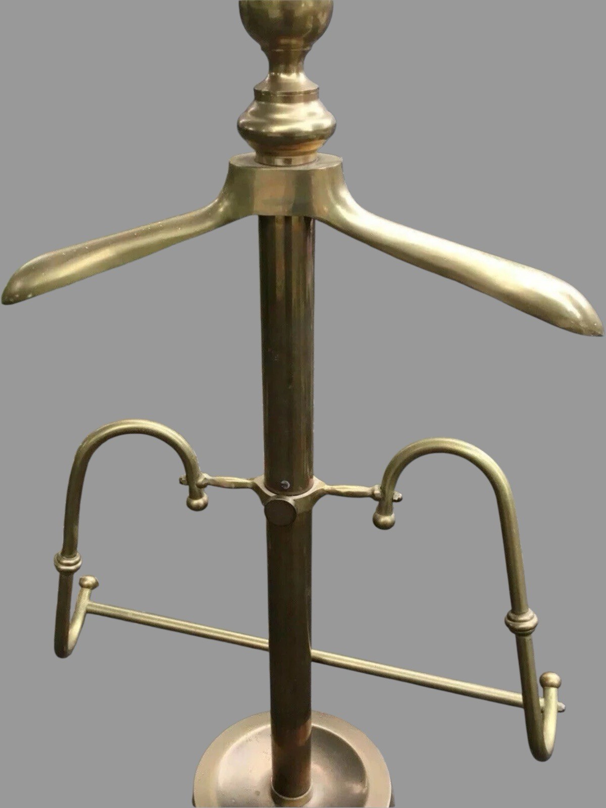 Vintage Antique Brass Store Display Costumer Clothing Holder