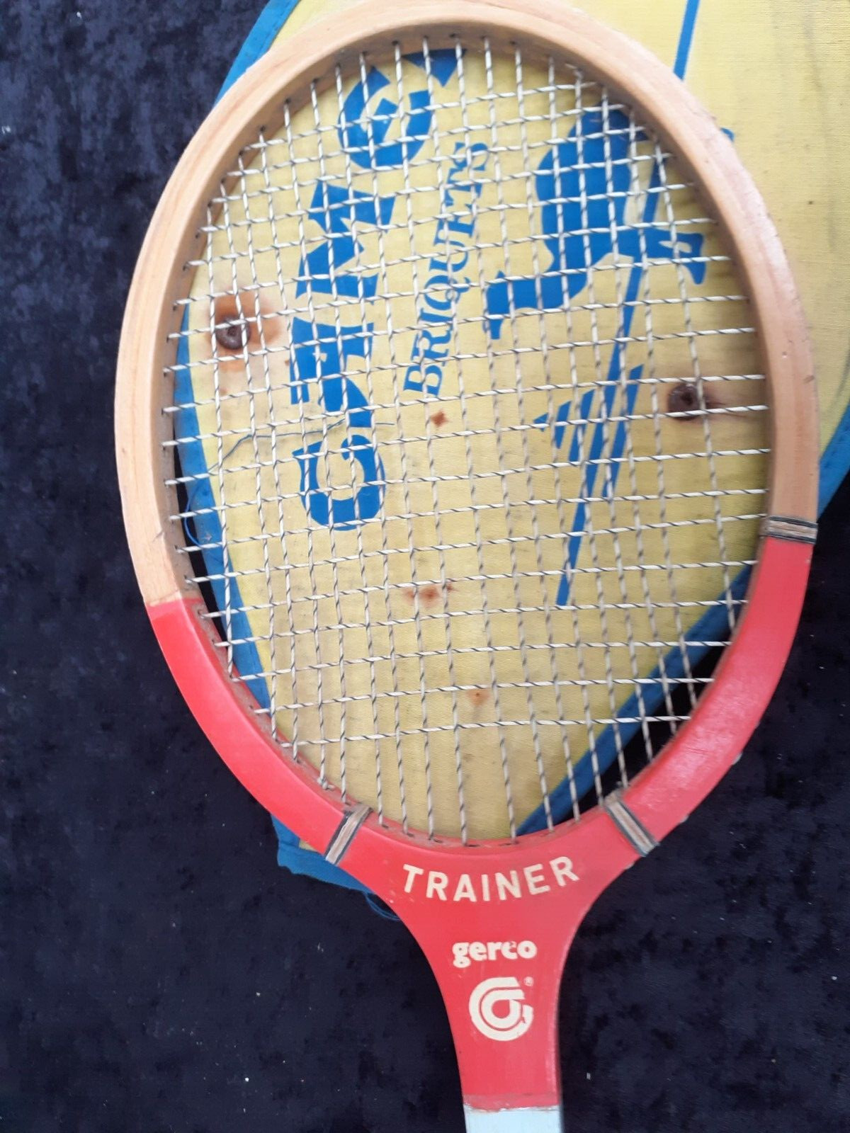 old Camel TRAINER GERCO tennis racket garage car motorcycle no enamelled,