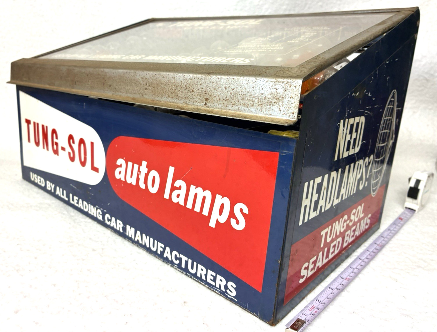 VINTAGE TUNG-SOL COUNTERTOP DISPLAY SALES RACK,AUTO LAMPS,BULBS,ADVERTISING,GIFT