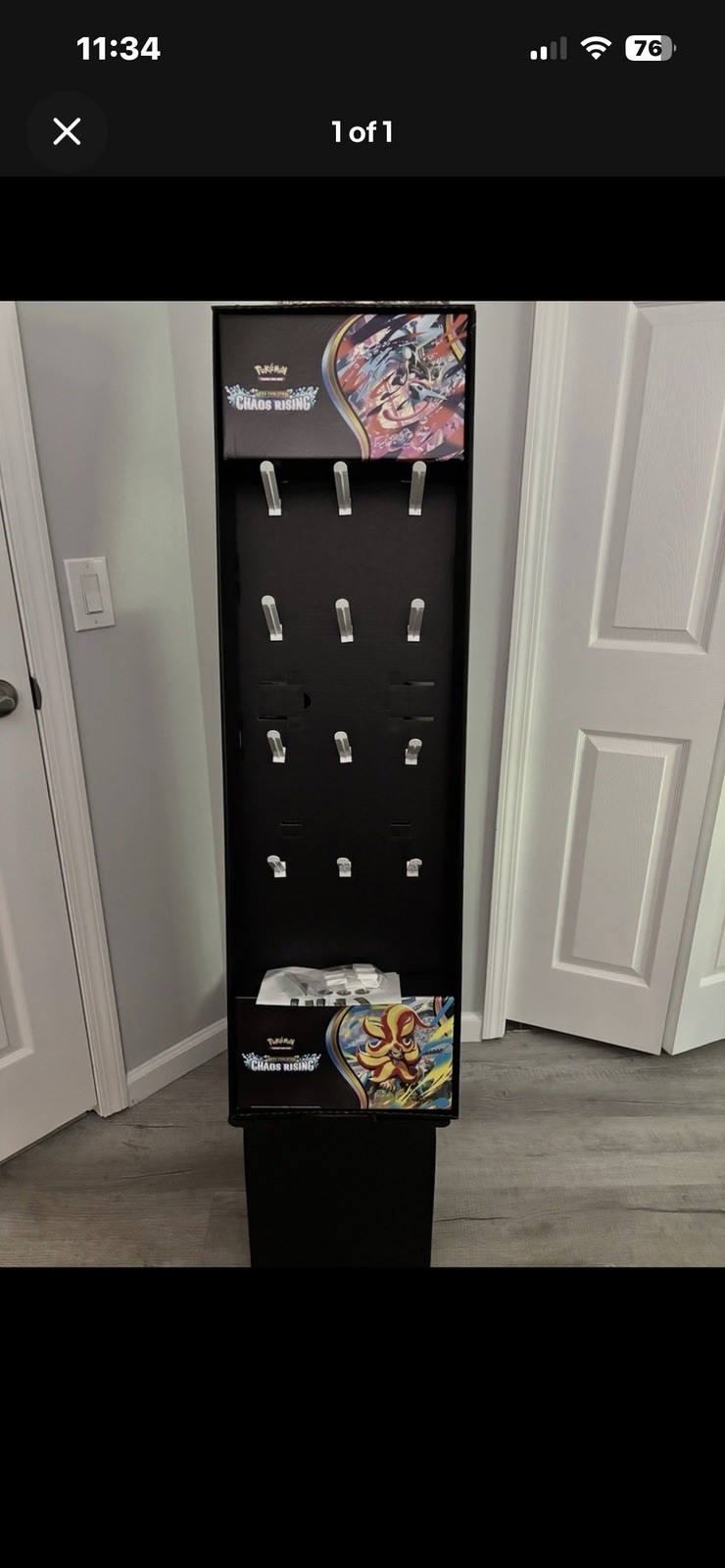 Pokémon TCG Chaos Rising 2026 Retail Display Stand w/ Hooks .Stand Included.