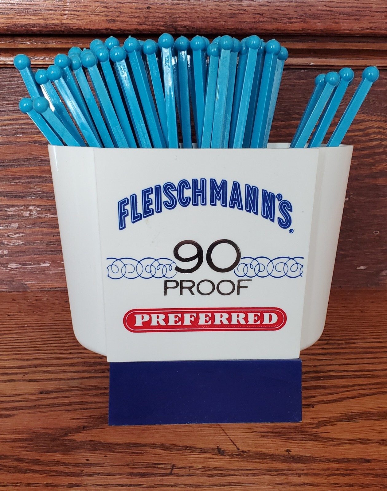 60s Fleischmanns Vodka Gin Whiskey Bar Top Advertising Display Swizzle Stick