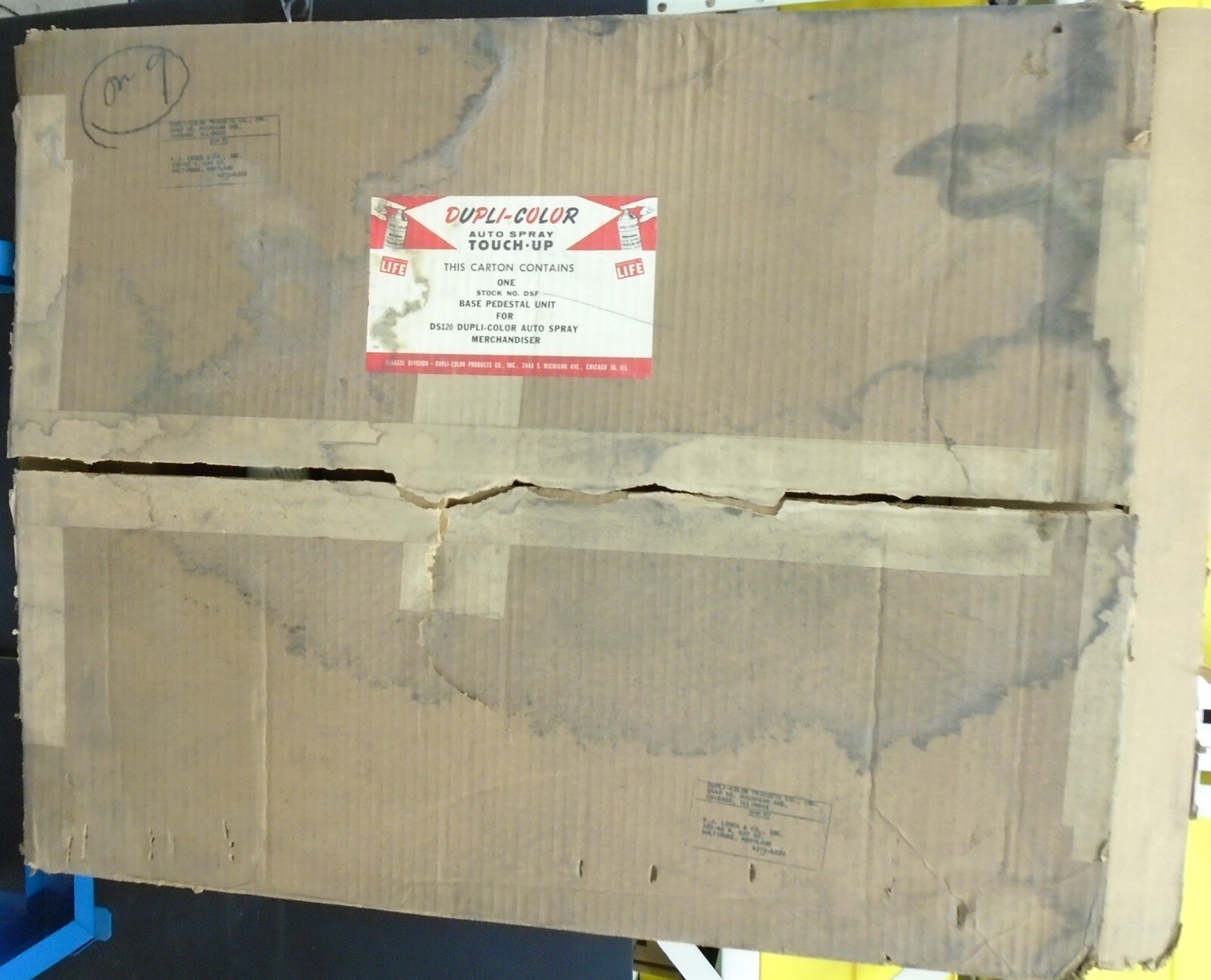 Vintage DUPLI-COLOR 1959-60 – METAL DISPLAY BASE – (NEW OLD STOCK in BOX)